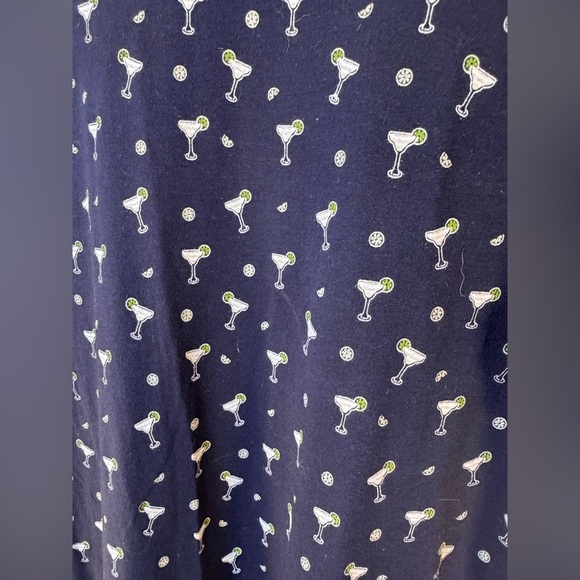 Halogen Blue Short Sleeve T-Shirt with Margaritas Decor Size XL - Picture 2 of 6